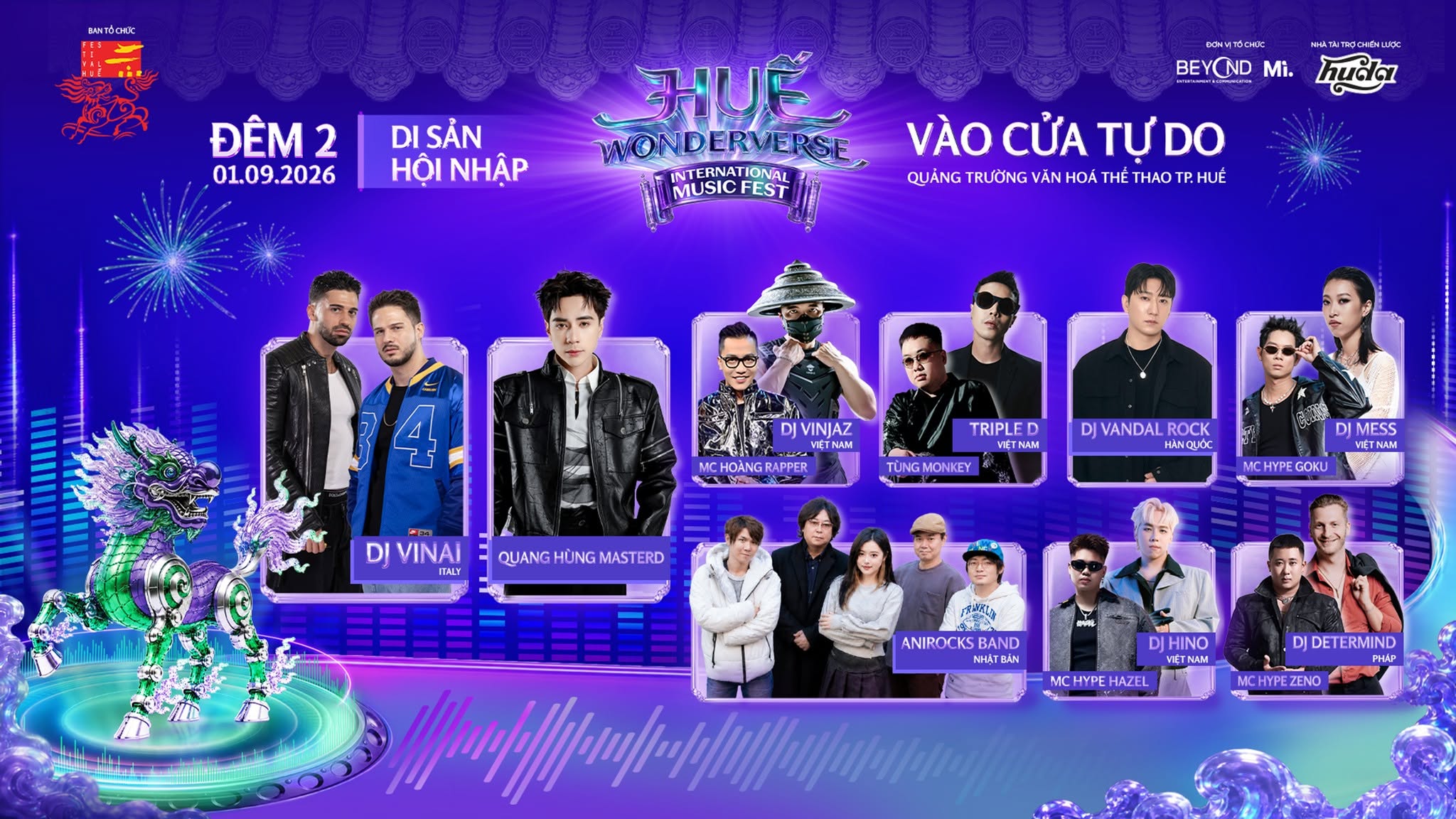 ベトナム中部の古都「フエ」で開催！WONDERVERSE MUSIC FEST 2026に日本からANIROCKSが出演！